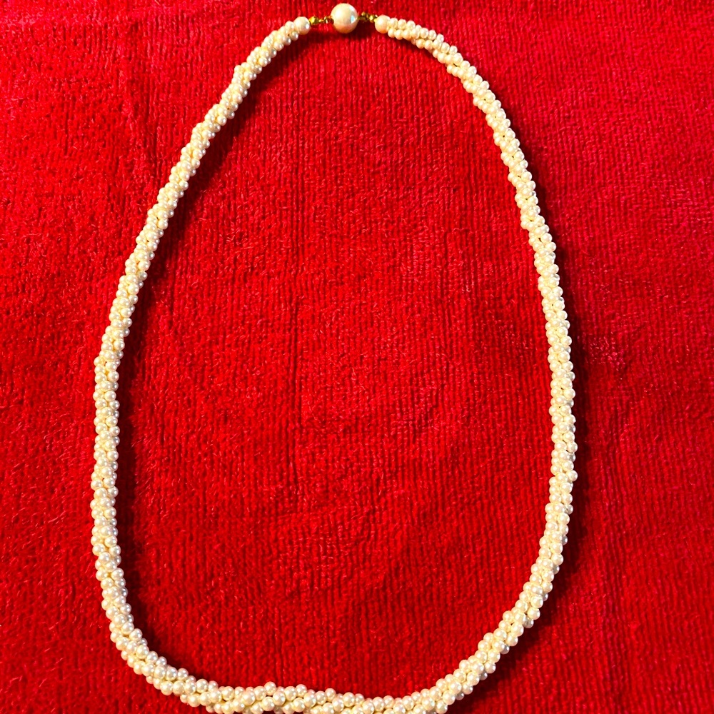 White beaded necklace